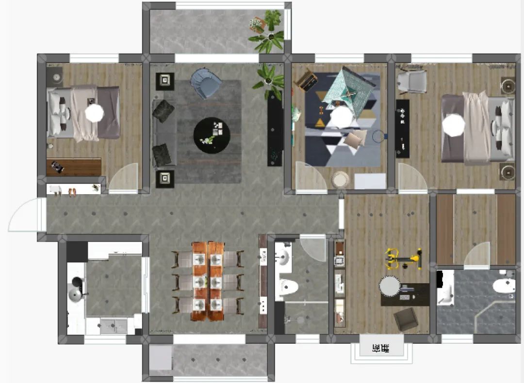 142㎡--保利國(guó)際社區(qū)戶型解析02調(diào)整建議_平面布置圖