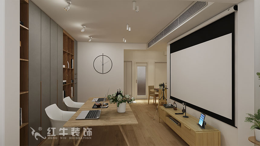 魏利利_津橋華府82㎡現(xiàn)代簡約｜顛覆傳統(tǒng)客廳，即是休閑書吧又是影院05客廳