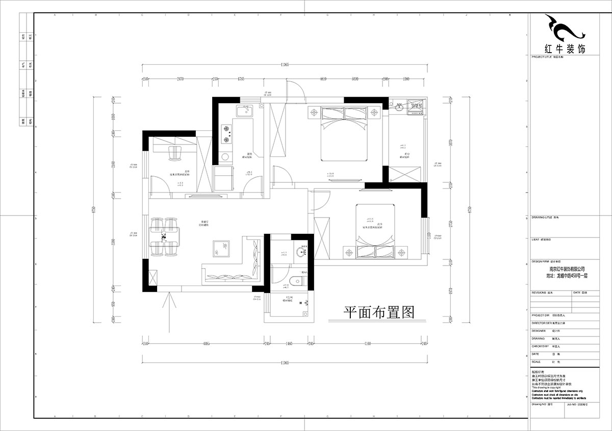 孟憲濤｜花崗幸福城玉蘭園10-201-90㎡-現(xiàn)代簡約風(fēng)格｜3室1廳1衛(wèi)｜老房裝修｜定制家｜全包13萬｜00_02平面布置圖