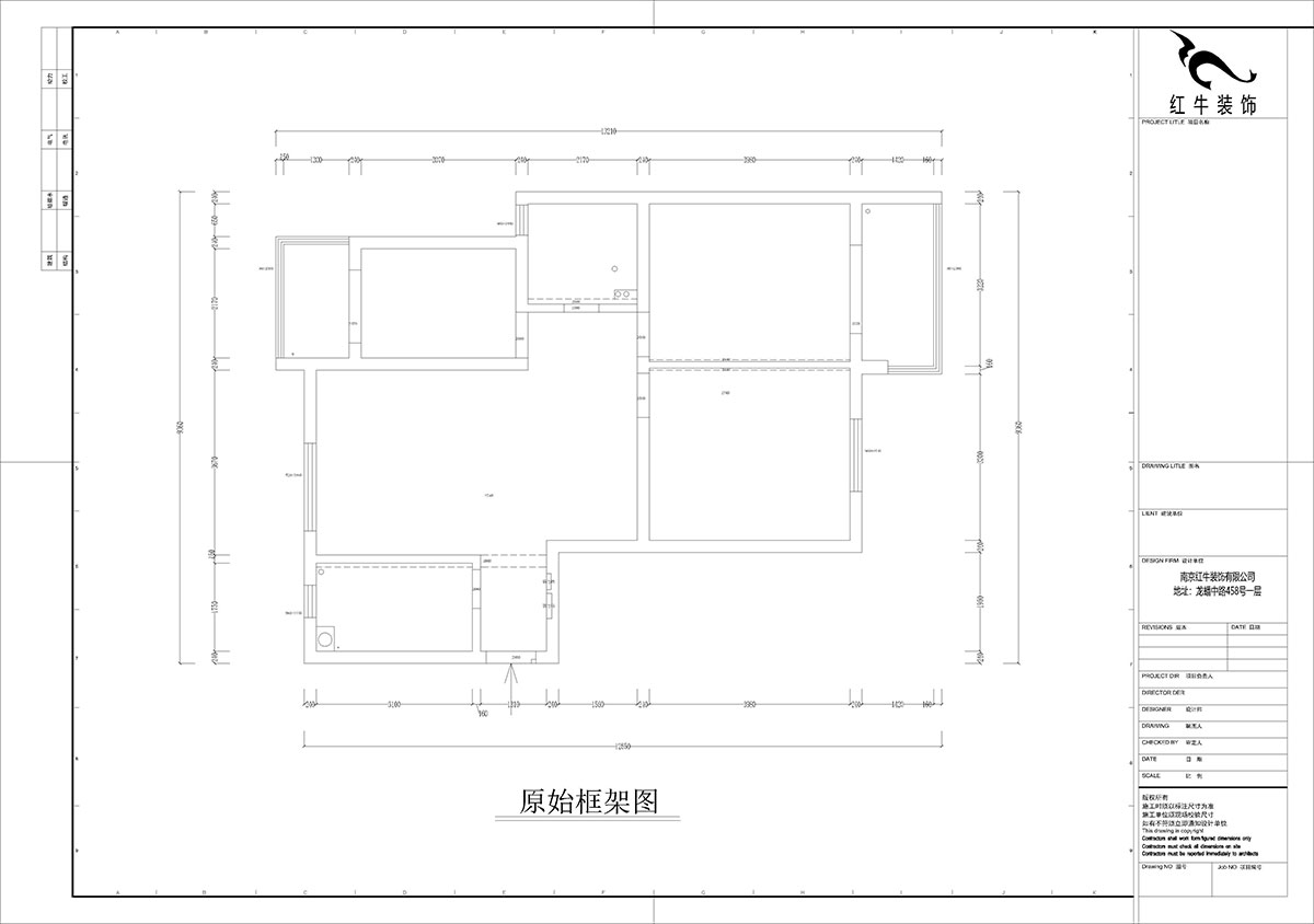 孟憲濤｜月桂園4-1005-103㎡-現(xiàn)代簡(jiǎn)約風(fēng)格｜3室2廳1衛(wèi)｜新房裝修｜定制家｜全包14萬｜00_01原始框架圖