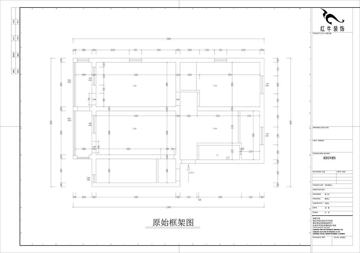 孟憲濤｜五老村24-201-100㎡-現(xiàn)代簡約風格｜3室2廳1衛(wèi)｜老房裝修｜定制家｜全包14萬｜00_01原始框架圖