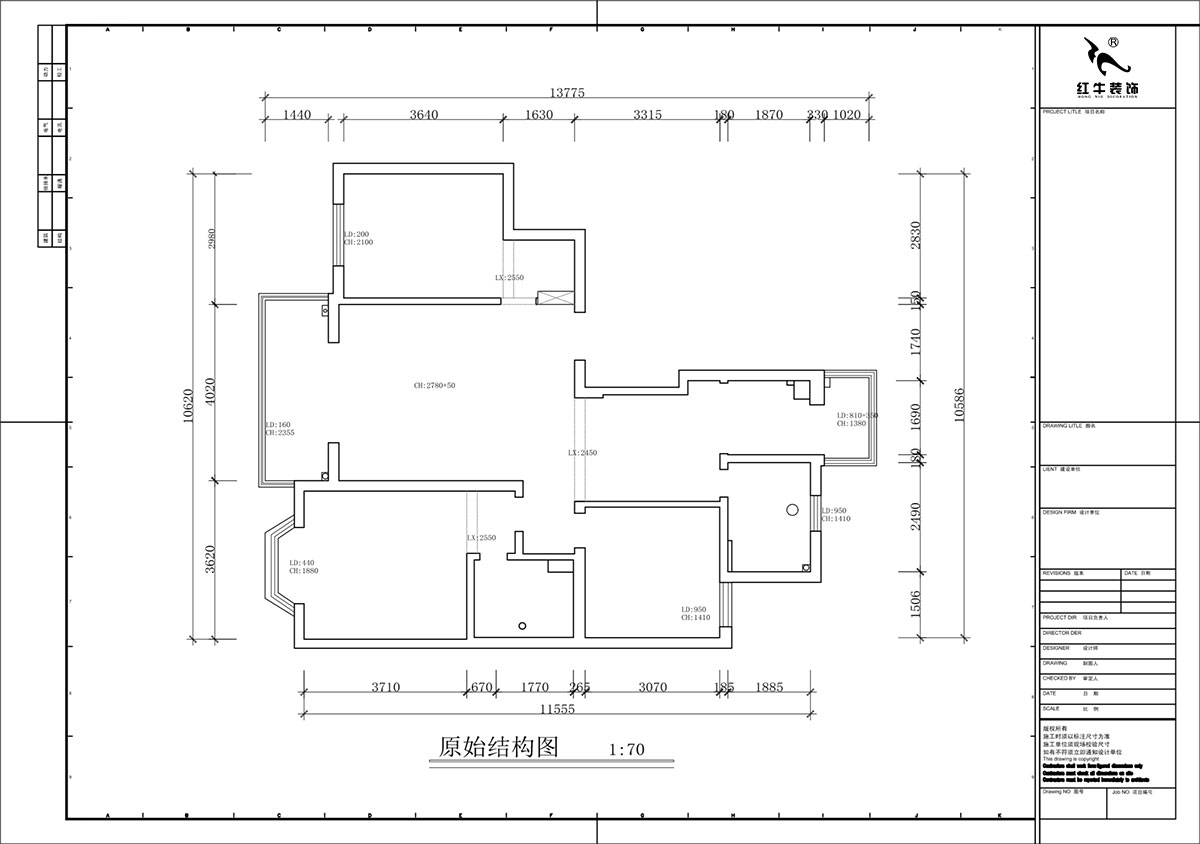 蔣?。汩坷?-2-901-108㎡-現(xiàn)代簡約風(fēng)格｜3室2廳2衛(wèi)｜老房裝修｜定制家｜全包16萬｜00_01原始結(jié)構(gòu)圖